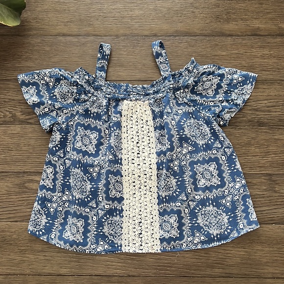 Justice girls bohemian style off the shoulder blouse - Picture 7 of 11